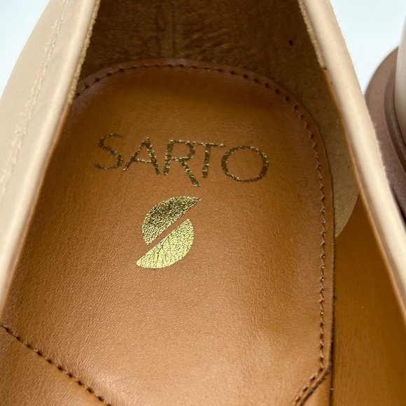 SARTO Eda Bit Loafers Women’s 12M Beige Leather NIB - Picture 10 of 12